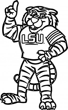 LSU One Finger Tiger Coloring Page - Wecoloringpage.com | Football coloring  pages, Lsu, Coloring pages