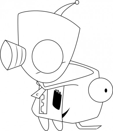 Gir from Invader Zim Coloring Page - Free Printable Coloring Pages for Kids