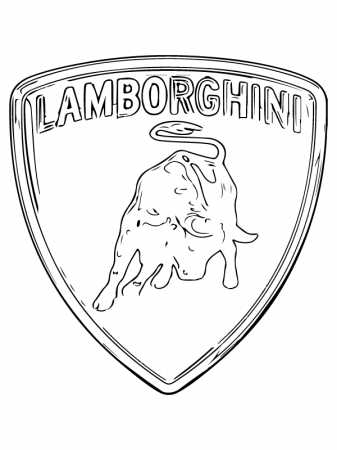 Lamborghini Car Logo Coloring Page - Free Printable Coloring Pages for Kids