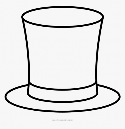 Top Hat Coloring Page Ultra Pages - Magician Hat Coloring Page, HD Png  Download , Transparent Png Image - PNGitem