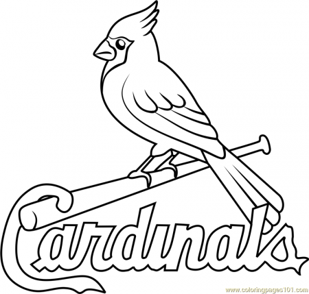 St Louis Cardinals Logo Coloring Page for Kids - Free MLB Printable Coloring  Pages Online for Kids - ColoringPages101.com | Coloring Pages for Kids