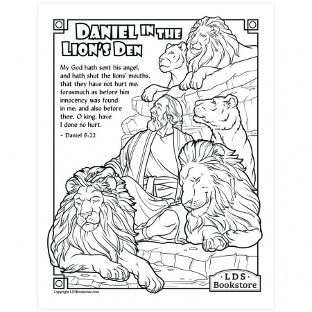 Daniel in the Lions' Den coloring pages
