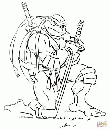 Leonardo from Ninja Turtles coloring page | Free Printable ...