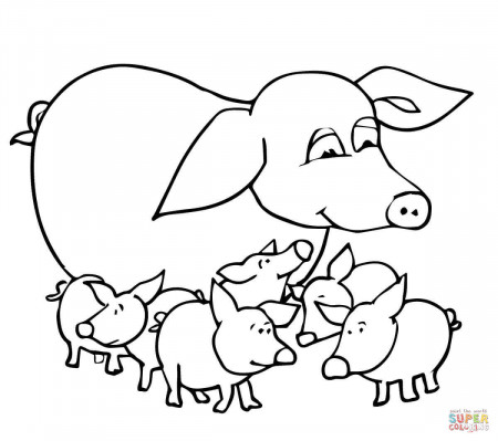 Baby pig coloring printable - Coloring Pages