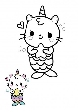 Unicorn Mermaid Coloring Pages | Cat coloring book, Mermaid coloring pages, Unicorn  coloring pages