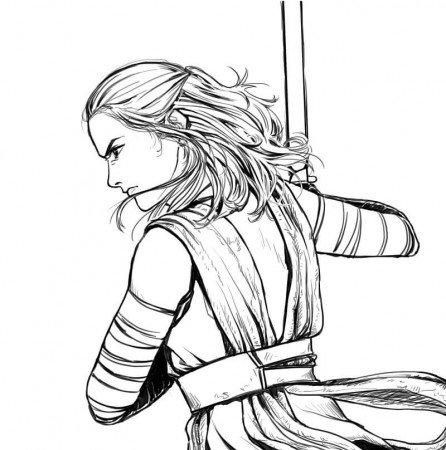 Rey Star Wars coloring pages