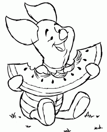 Pig free coloring sheet picture