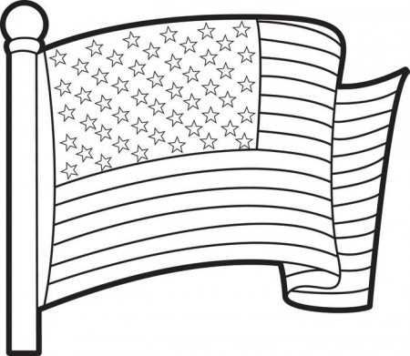 Printable American Flag Coloring Pages Kids | Cooloring.com