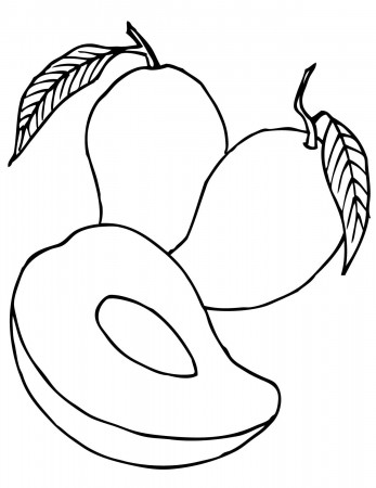 Mango Coloring Page - Handipoints