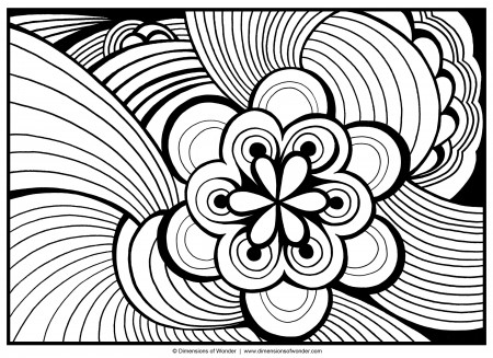coloring pages of flowers for teenagers difficult 04. great ...