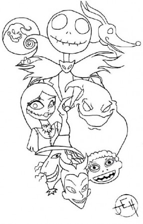 Nightmare Before Christmas Coloring Pages For Kids