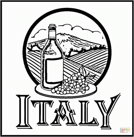 Italian Flag Coloring Page - HiColoringPages