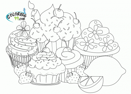 Amazing of Great Cupcake Coloring Pages For Kids At Cupca #2059