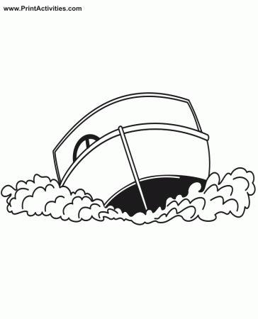 Boat Coloring Page | Motor boat