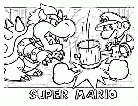 Printable Bowser - Coloring Pages for Kids and for Adults