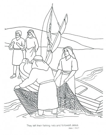 coloring: Jesus And The 12 Disciples Coloring Page