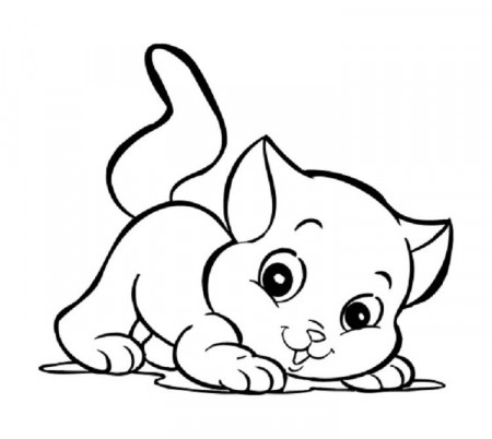 Preschool Kitten Coloring Pages - Fun For Kids
