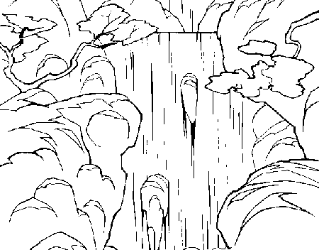 Waterfall coloring page - Coloringcrew.com