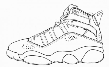 Coloring: Jordan Sneakers Coloring Pages Inside Shoes Air ...