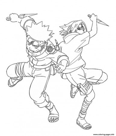 Coloring Pages Anime Naruto And Sasuke1345 Coloring Pages Printable