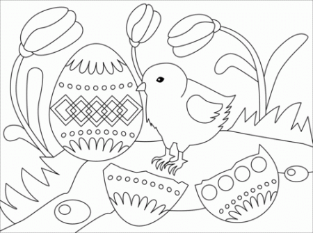 Easter Chick coloring page | Free Printable Coloring Pages