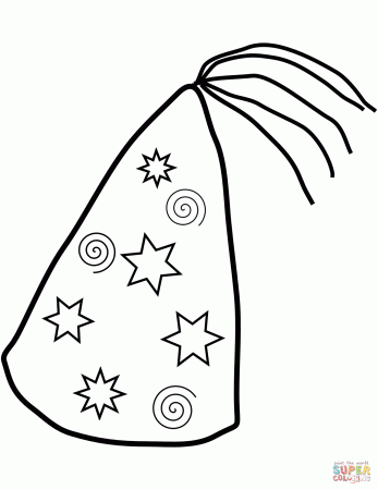 Party Hat coloring page | Free Printable Coloring Pages