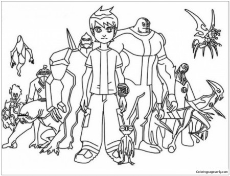 Inspiring Ben 10 Coloring Page - Free Coloring Pages Online