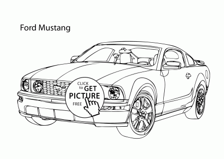 Super car Ford Mustang coloring page, cool car printable free ...