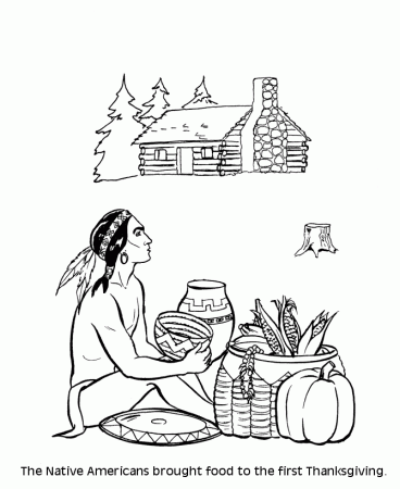Native American For Children - Coloring Pages for Kids and for Adults