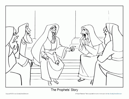 Christmas Coloring Page - Prophets Foretold the Birth of a King