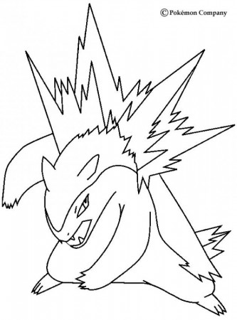 Typhlosion Pokemon coloring page. More Fire Pokemon coloring ...