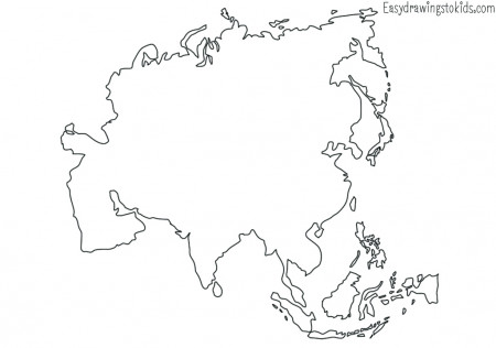 High Quality Asia map drawing - easydrawingstokids