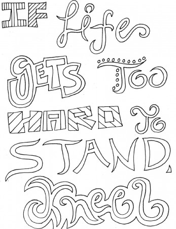 3 Quotes: Inspirational Quotes Coloring Pages For Adults