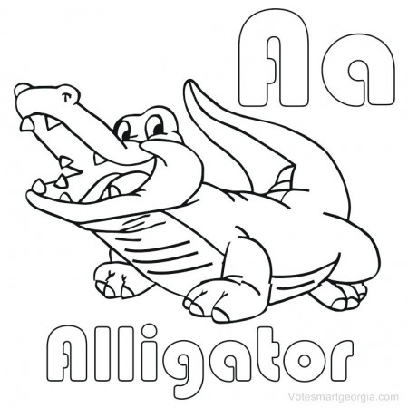 Cute Alligator Coloring Pages at GetDrawings | Free download