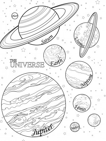 Outer Space Universe Coloring Pages