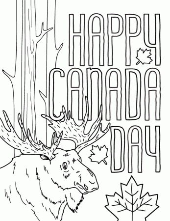 Printable Canada Day Coloring Page