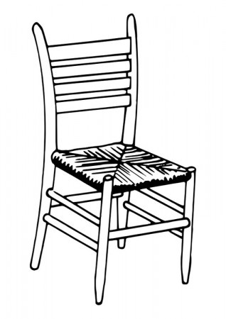Coloring Page chair - free printable coloring pages