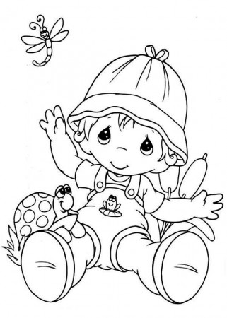 Forever Friends Precious Moments Coloring Page | Kids Play Color