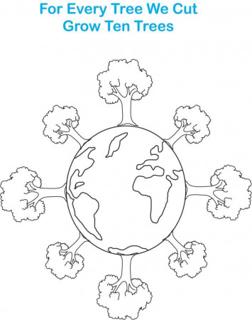 Earth day printable coloring page for kids 7