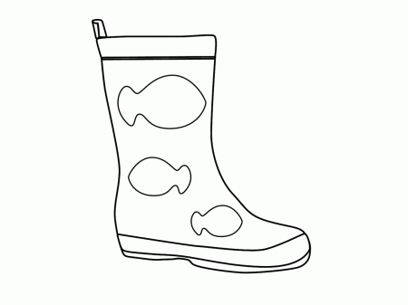 Black Boots Coloring Page - Coloring Pages For All Ages