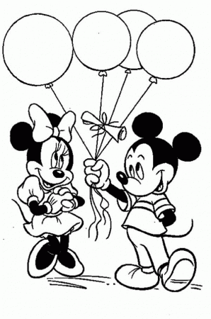 Minnie And Mickey Mouse Coloring Page - VoteForVerde.com