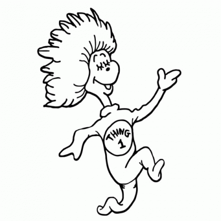 Thing 1 Coloring Page