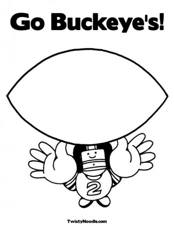 Brutus Buckeye Coloring Page - Coloring Pages for Kids and for Adults