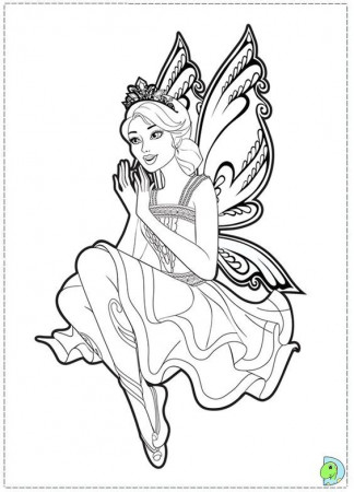 Fairy Princess Coloring Page - Coloring Pages for Kids and for Adults