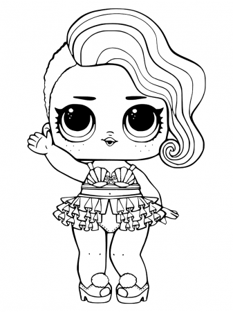 LOL the doll in swimsuit with seashells - Coloring pages for you