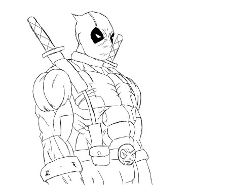 Drawing Deadpool #82838 (Superheroes) – Printable coloring pages