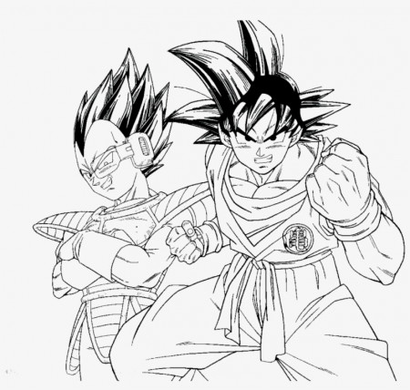 Dragon Ball Z Kai Coloring Pages - Goku And Vegeta Coloring Pages - Free  Transparent PNG Download - PNGkey