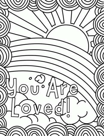 You Are Loved Colouring Sheet | SCYAP