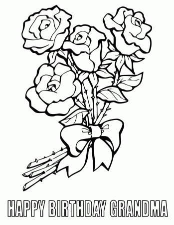 Happy Birthday Grandma Coloring Pages - GetColoringPages.com