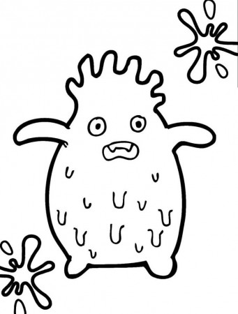 Slime Monster 2 Coloring Page - Free Printable Coloring Pages for Kids
